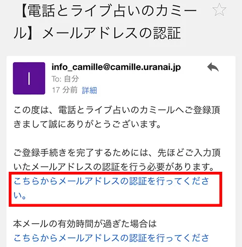 カミールVoIP電話占いの登録方法6