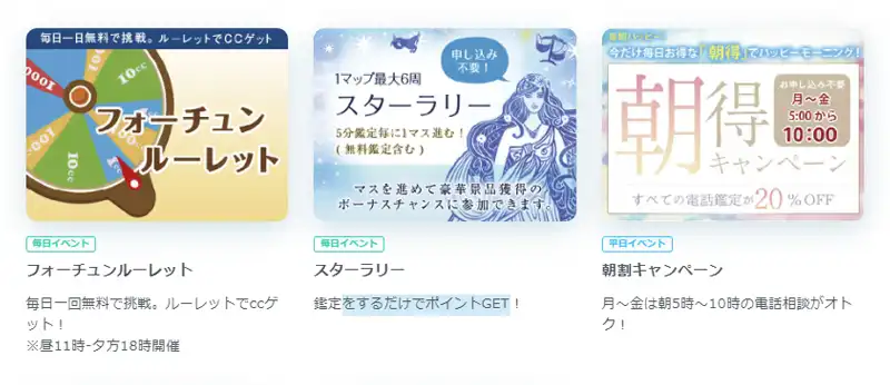 電話占いシエロのキャンペーン