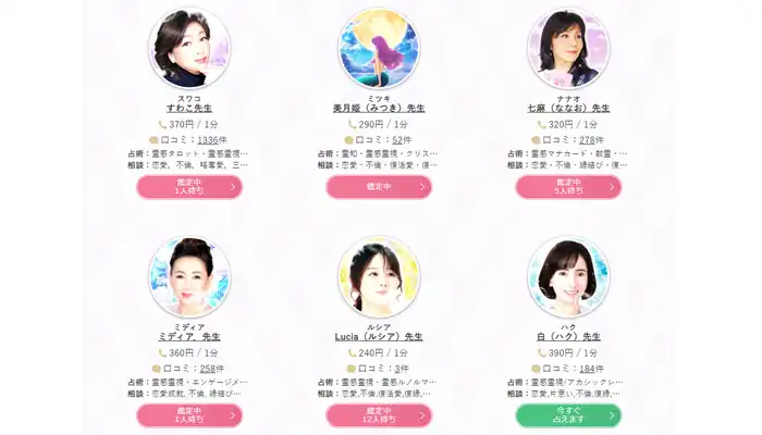 電話占いフィールの鑑定待ち
