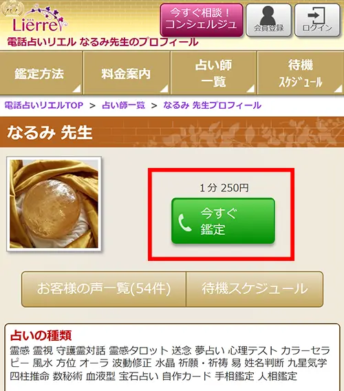 リエル無料電話占い(今すぐ鑑定)